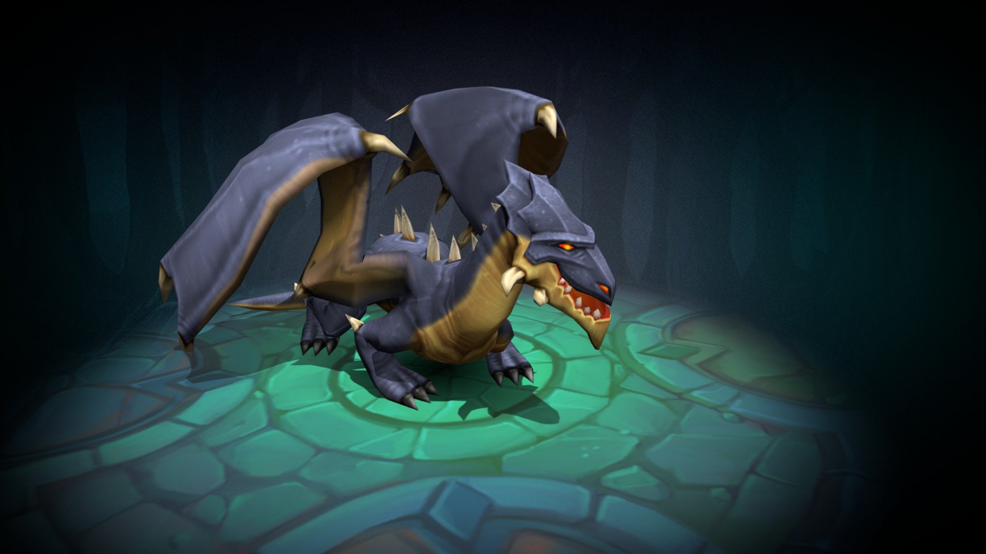 Dragon animated character 3d model