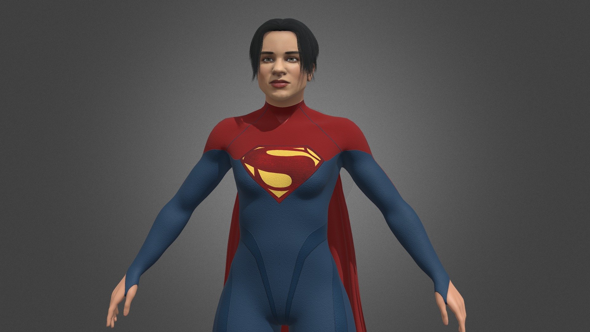 Supergirl Sasha Calle 3d model