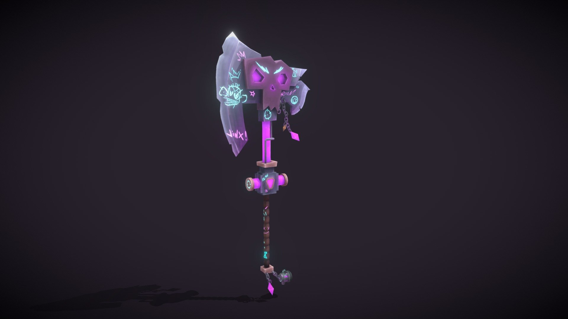 Arcane Shimmer Axe 3d model