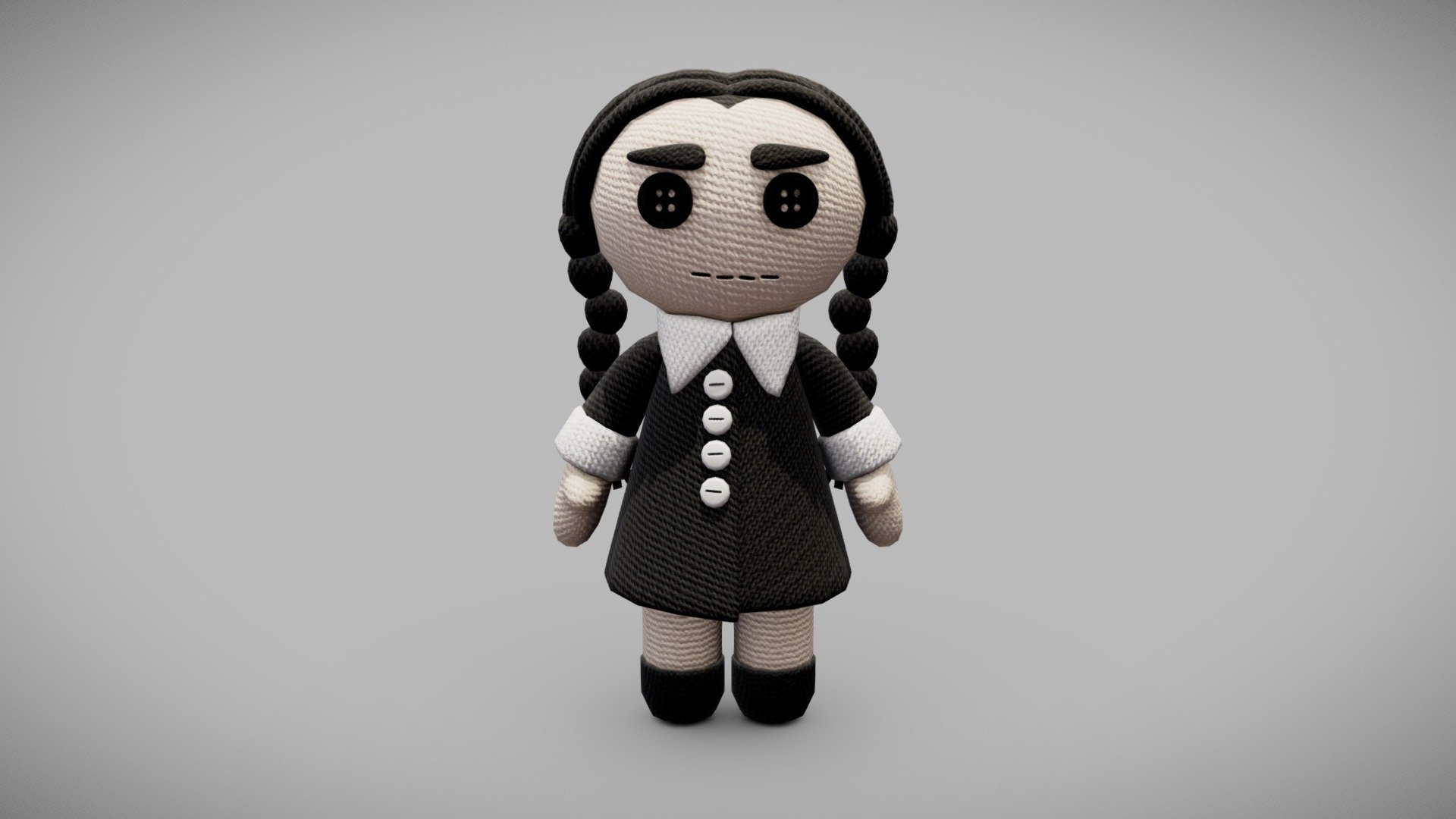 Wednesday Addams Doll 3d model