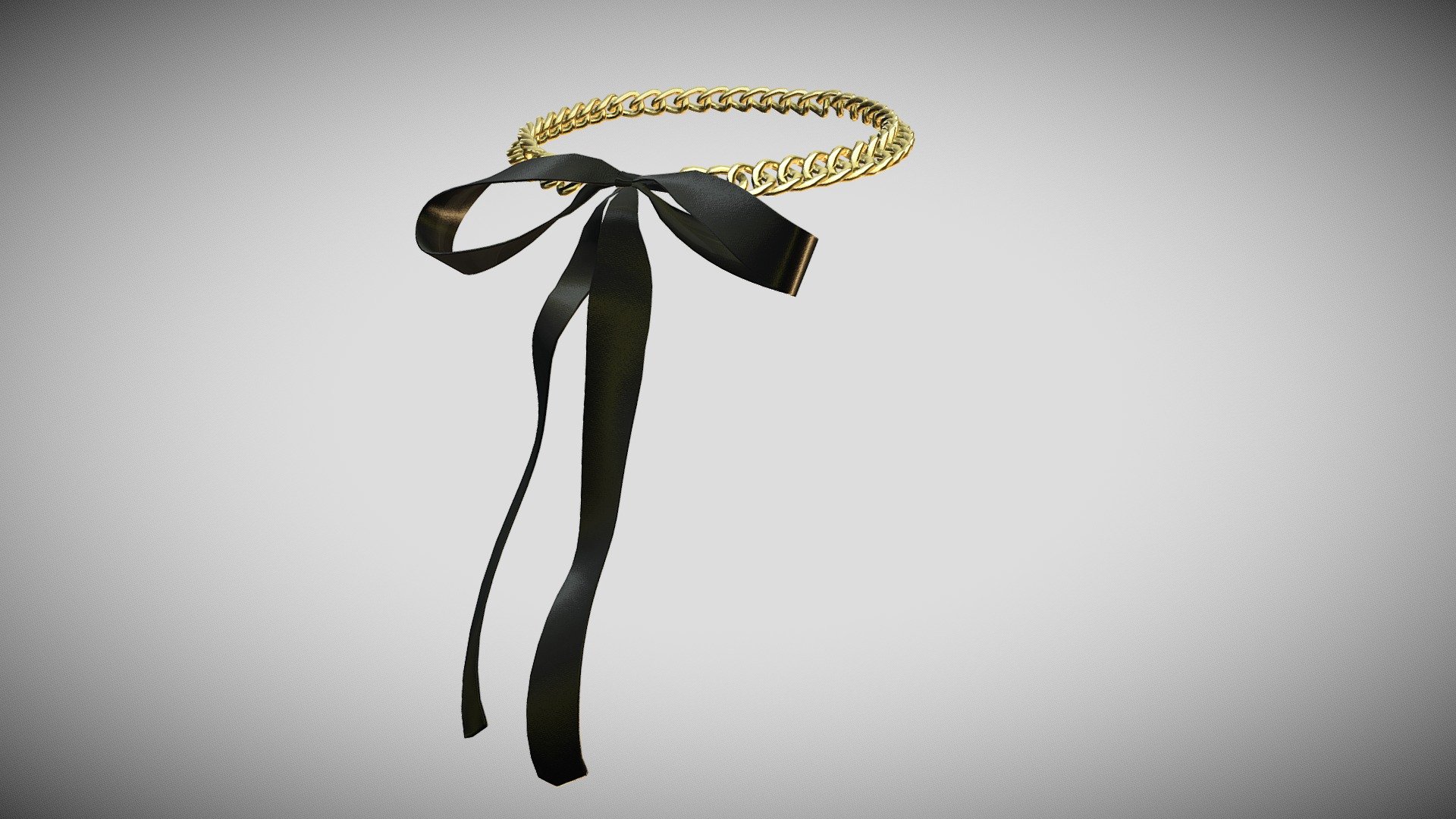 Chain with Ribbon Bow 3d model