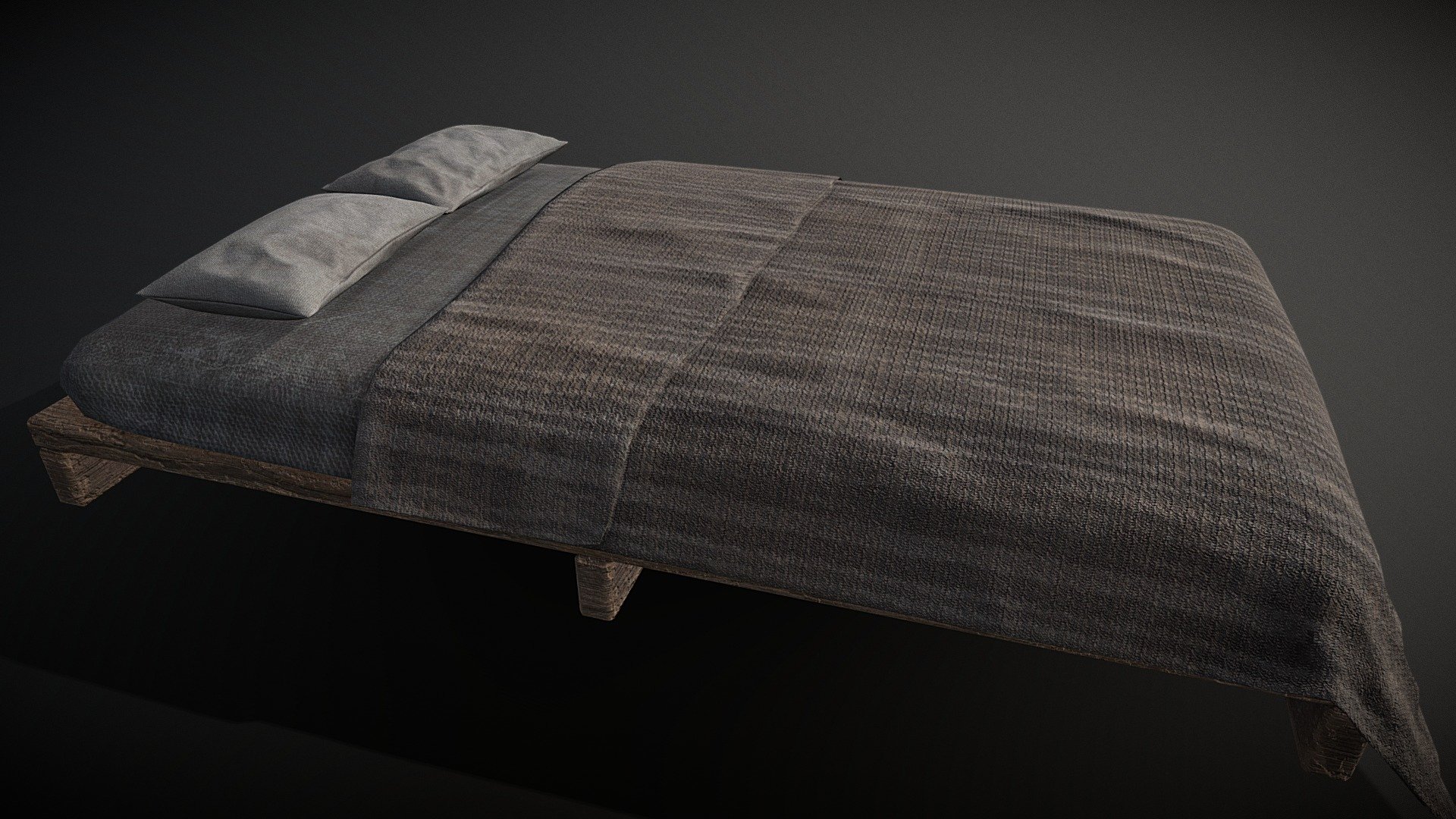 Viking Home Floor Bed 3d model