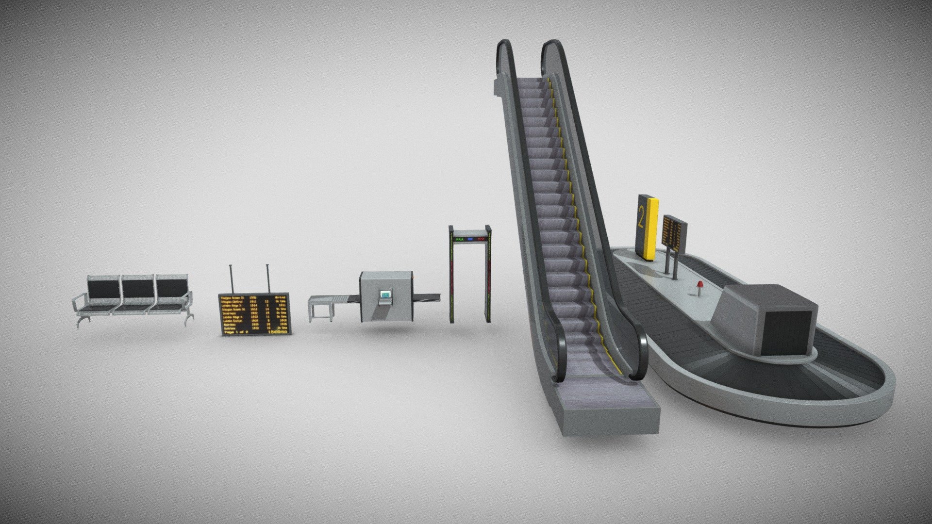 airport package 3D 3d model