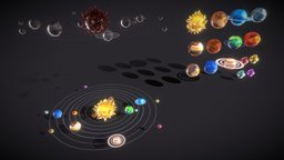 Cartoon Solar System