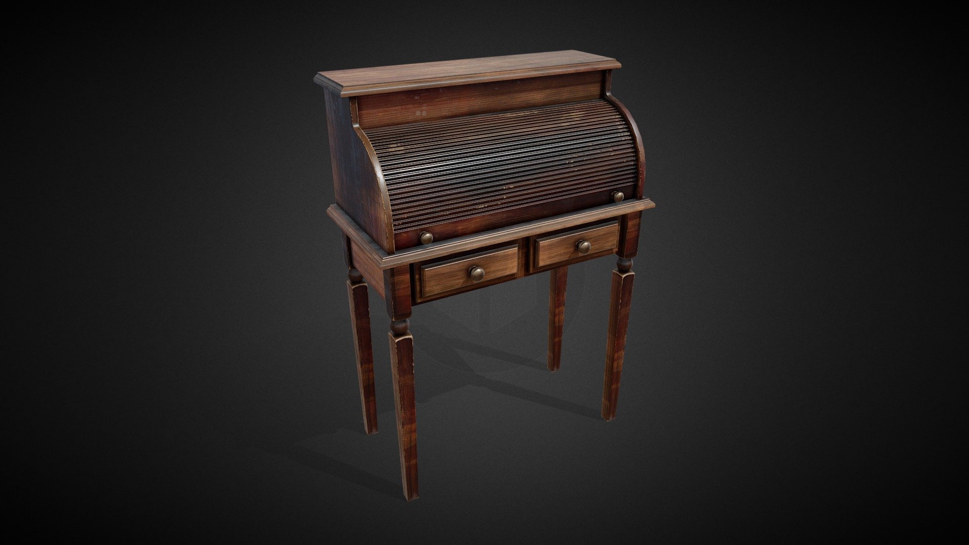 Roll Top Desk 3d model