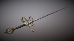 Rapier with"chain" hilt