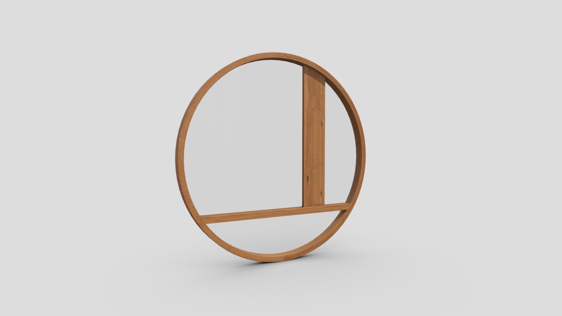 WOOD CIRCLE WINDOW 3d model