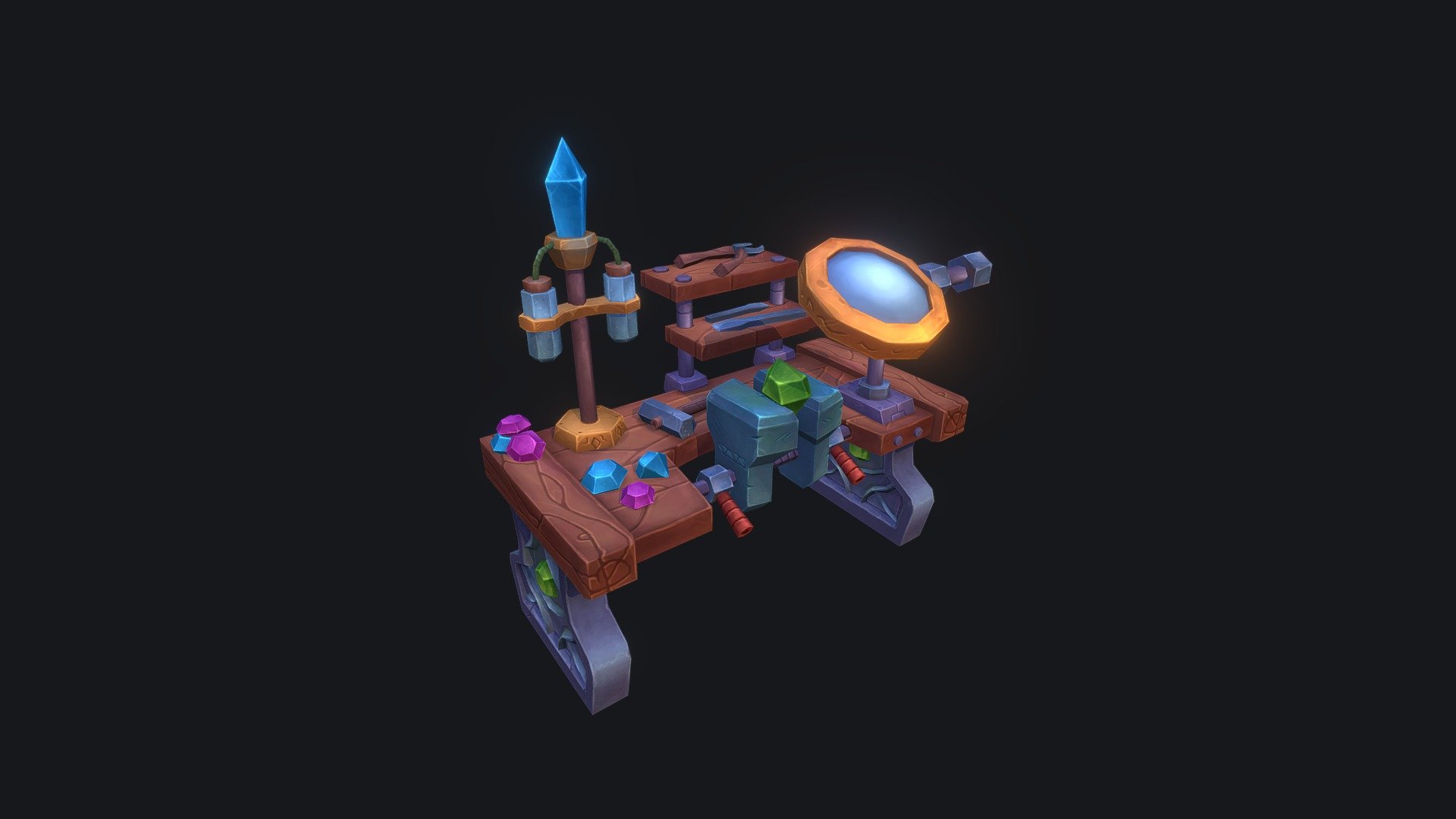 Jewelry Table [Hand-Painted] 3d model