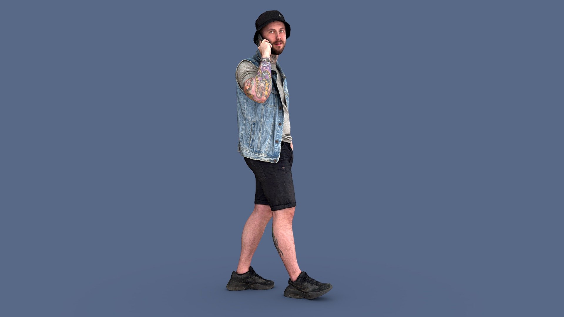 Dude Talking by Phone 3d model