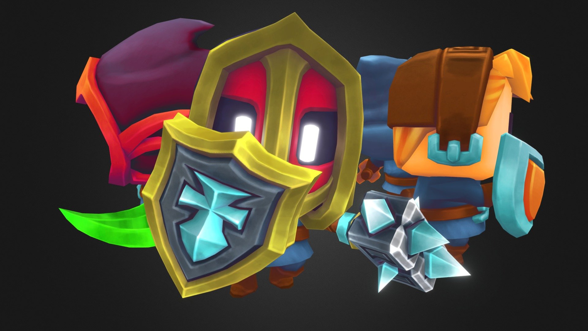 Stylized Fantasy Heroes 3d model