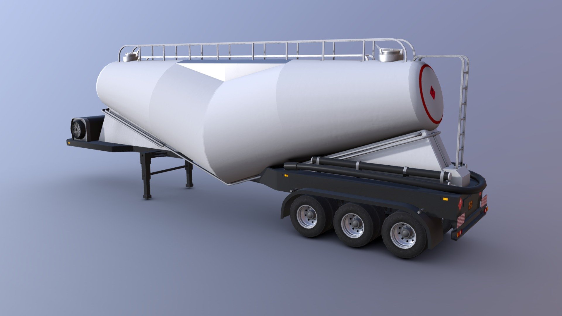 Gas Trailer #2 LowPoly 3d model