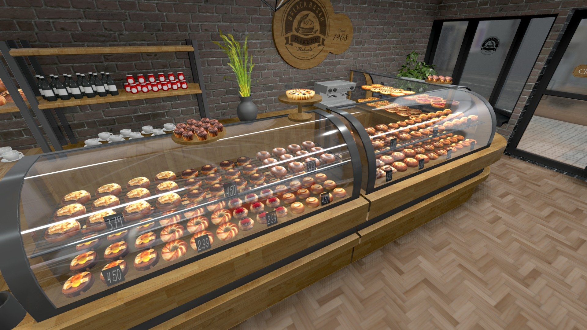 Bakery / Pastry shop 3d model