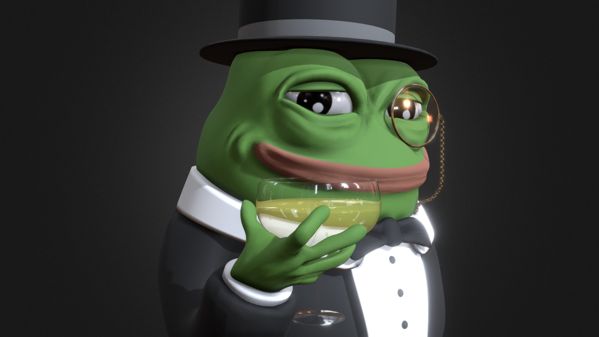 Tuxedo Pepe 3d model