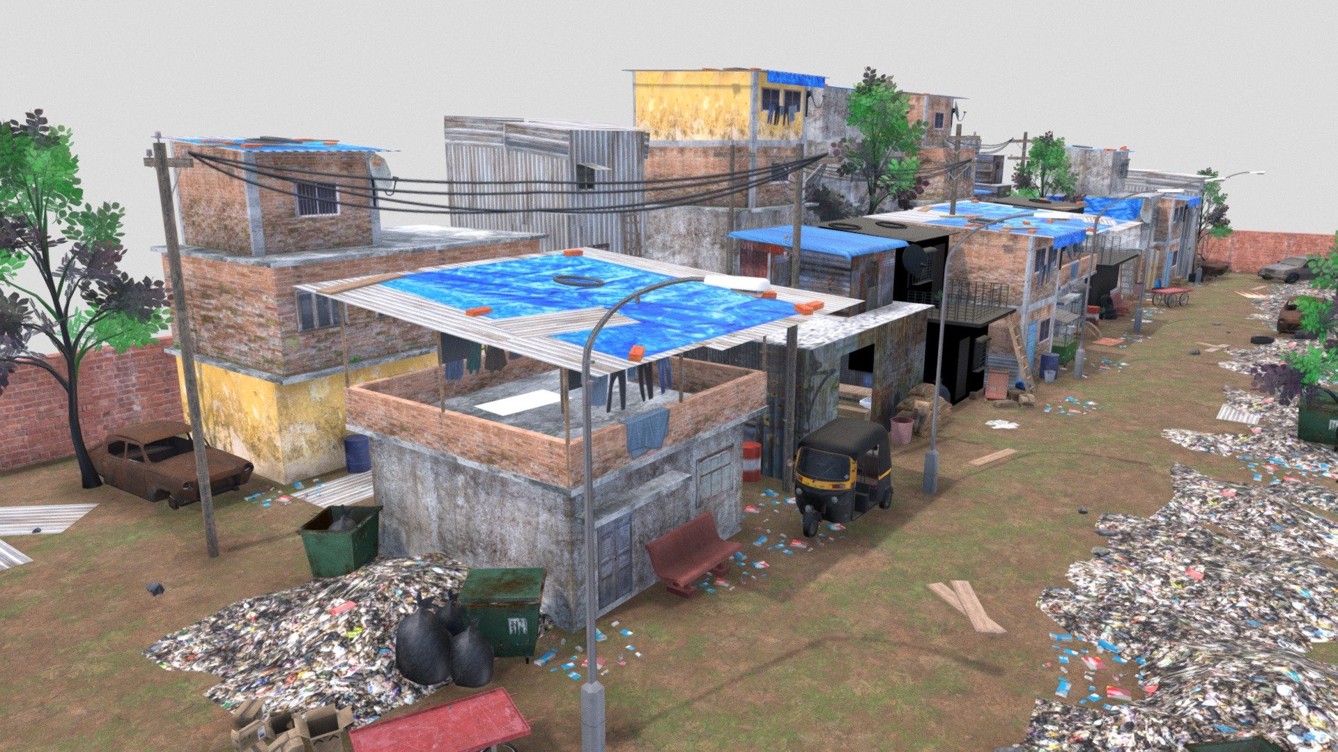 Slum Mumbai 3d model