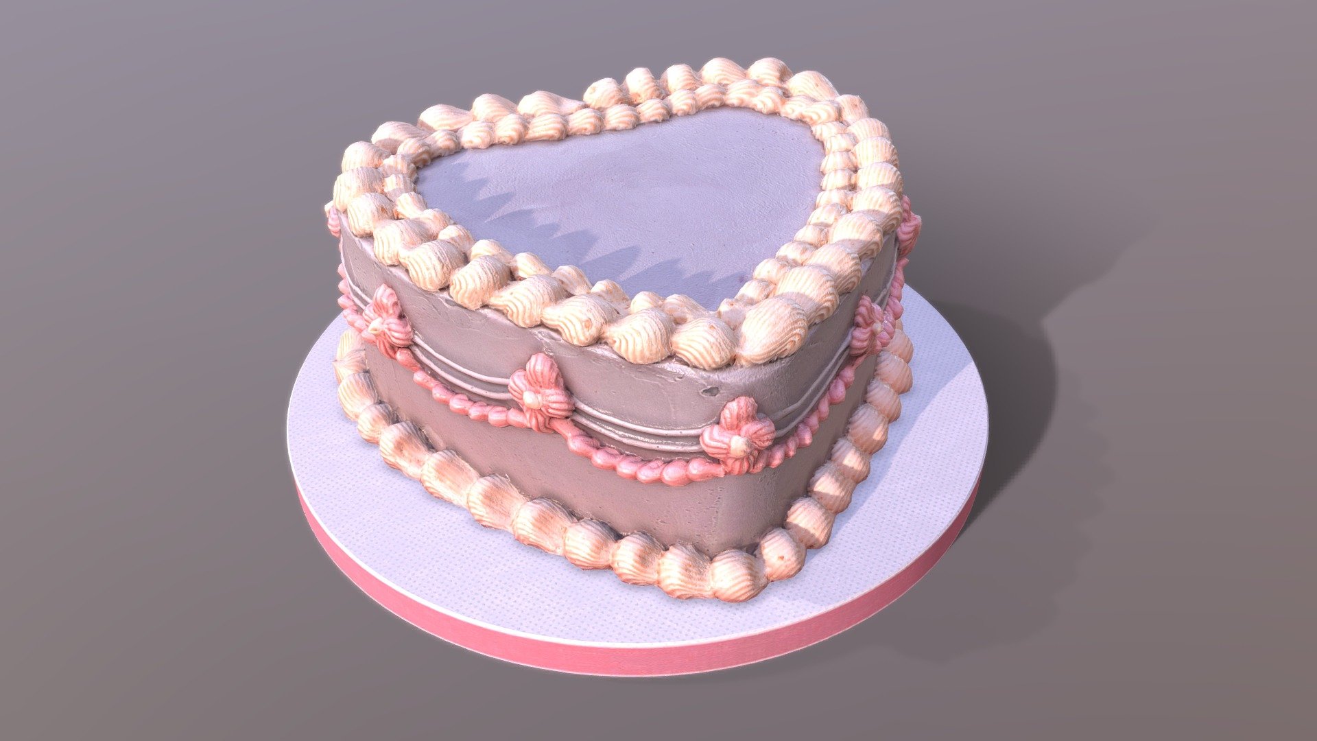 Heart Gateau 3d model