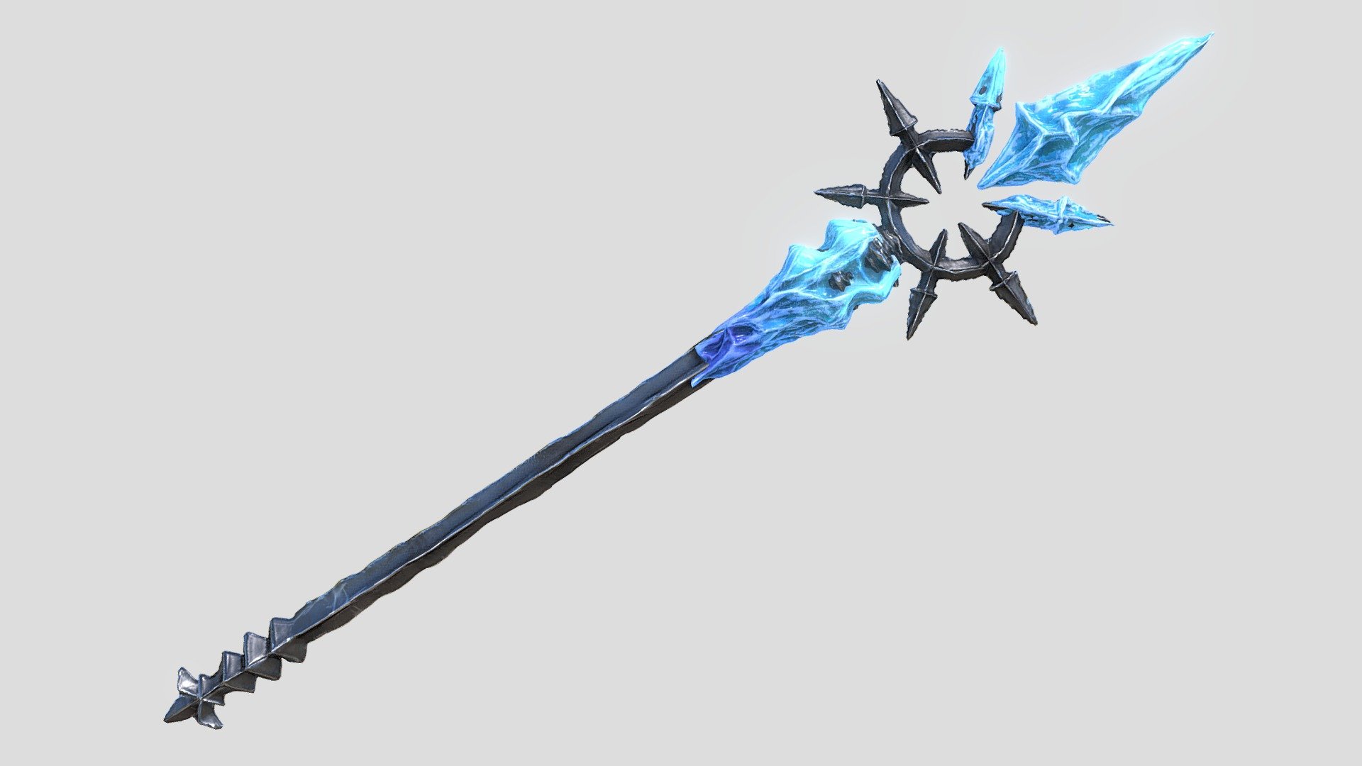 Spear Ice Weapon Military Melee 3d model