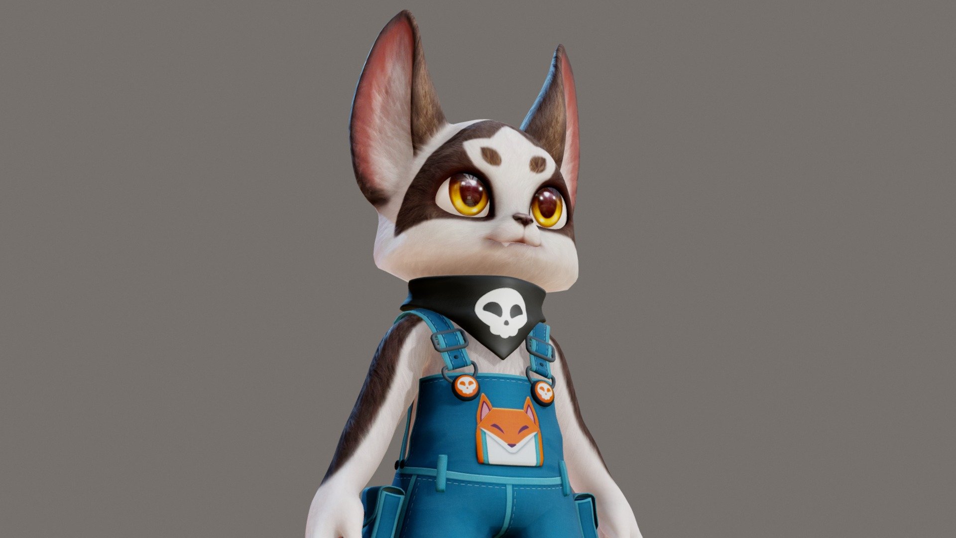 Vico the Marble Fox 3d model