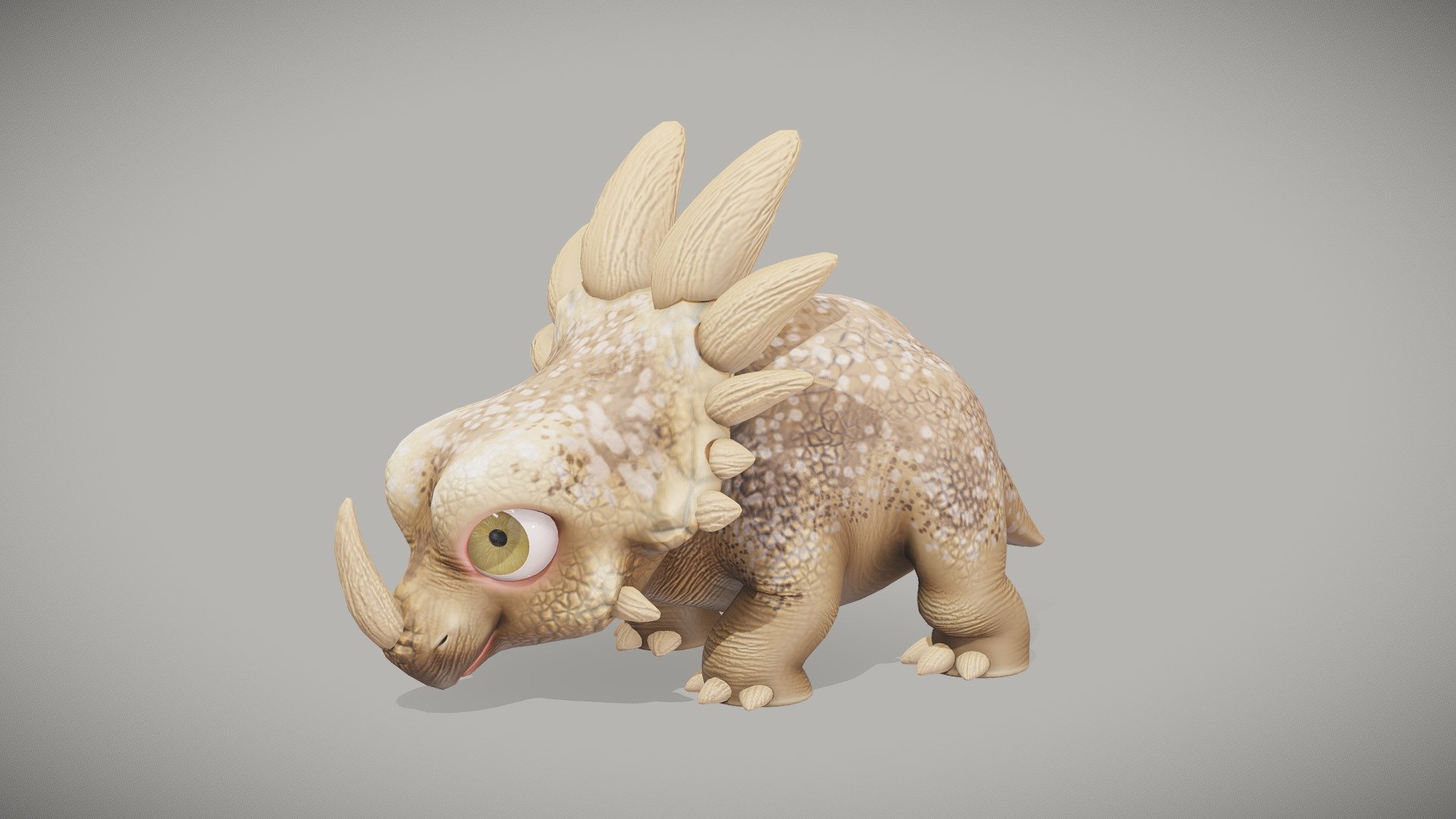 Cartoon Styracosaurus Albertensis 3d model