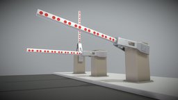 Railroad Barrier 2m (High-Poly)