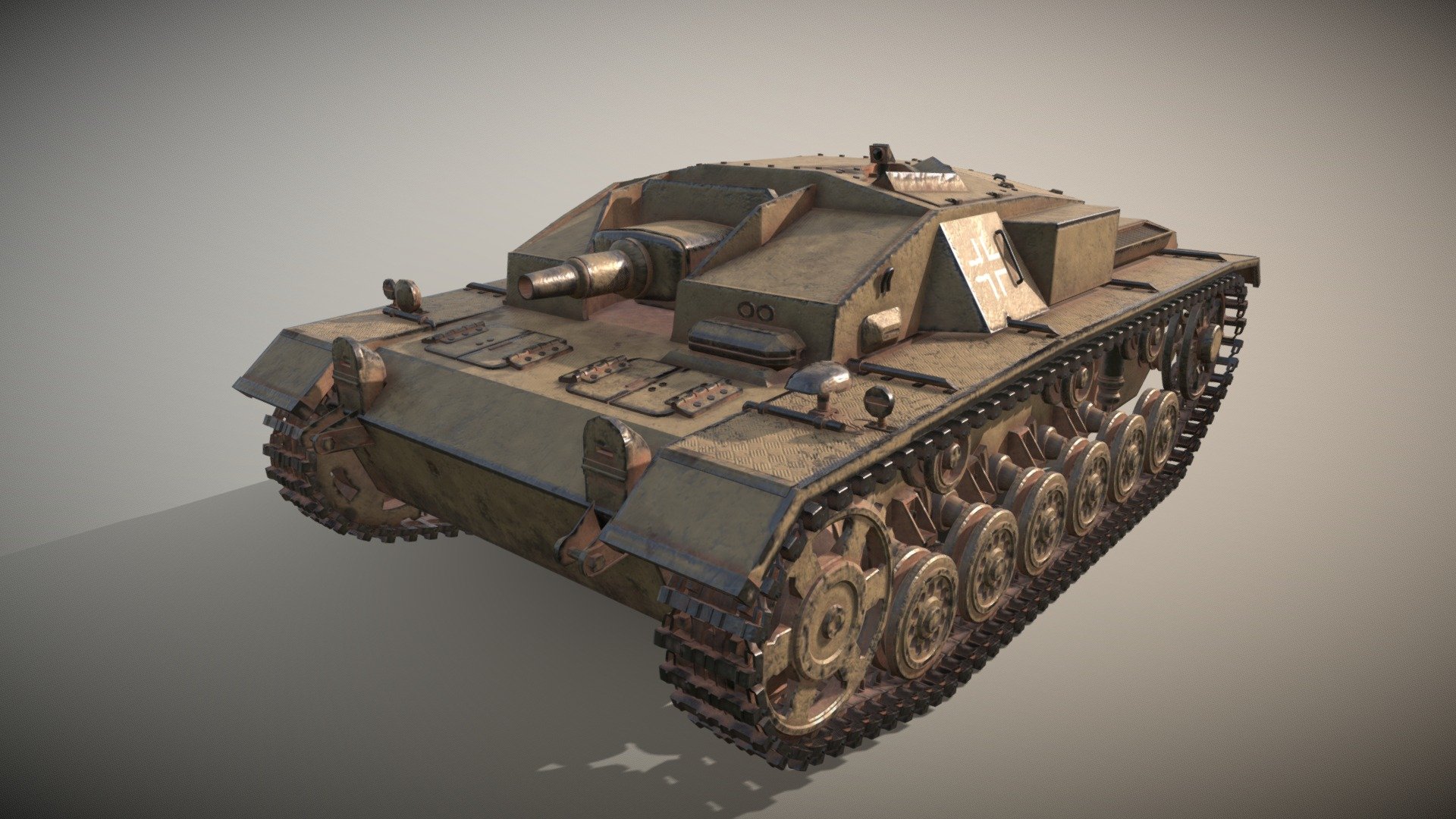 Sturmgeschütz III Ausf. D 3d model