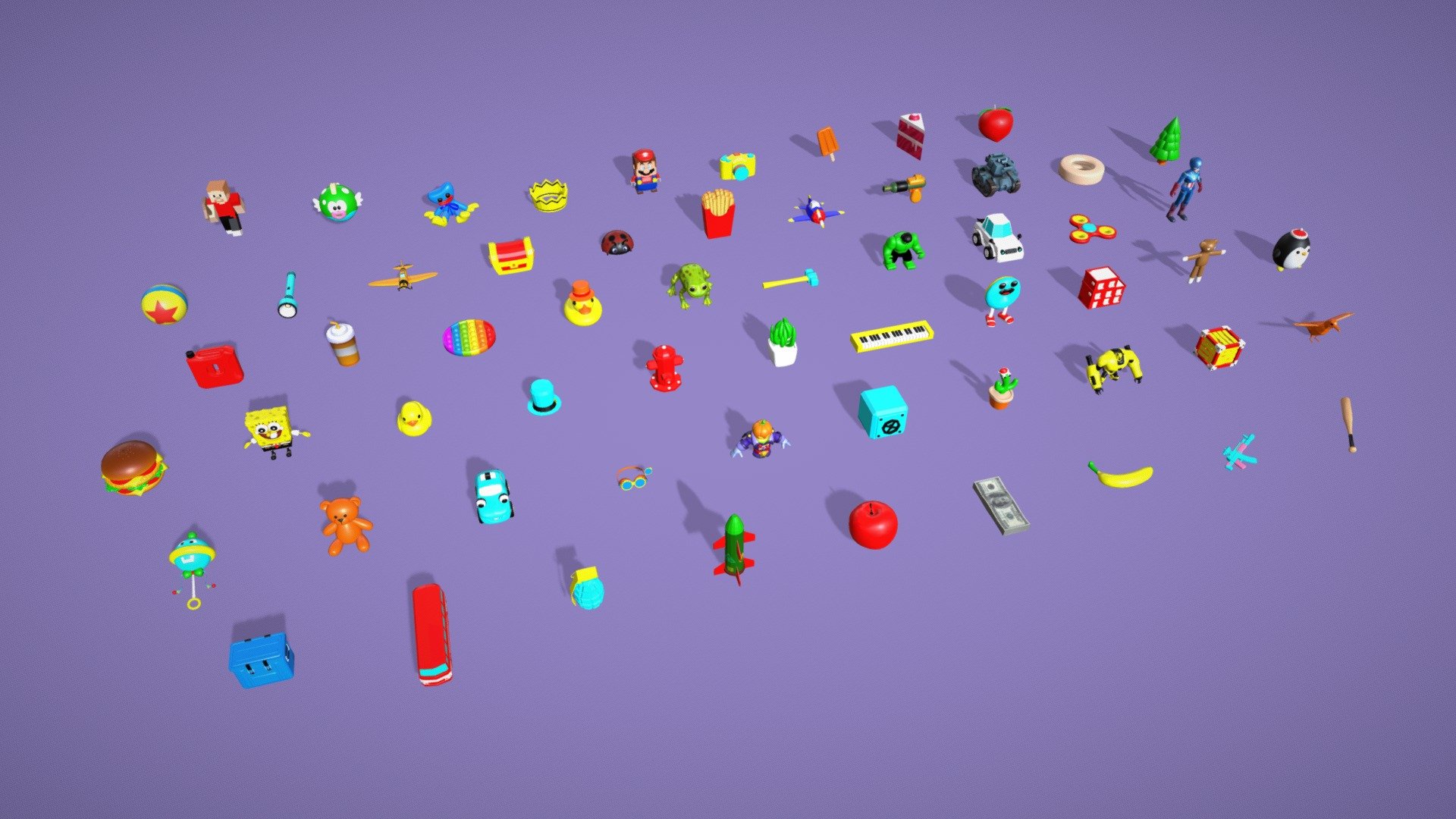 Low Poly Toy Pack 3d model