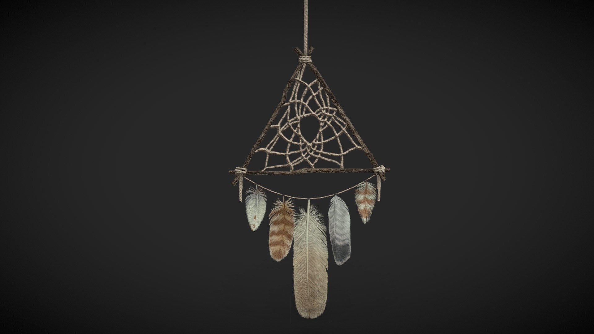 Triangle Dreamcatcher 3d model