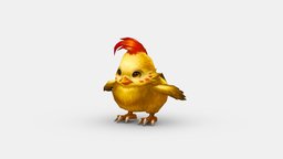 Cartoon yellow chicken