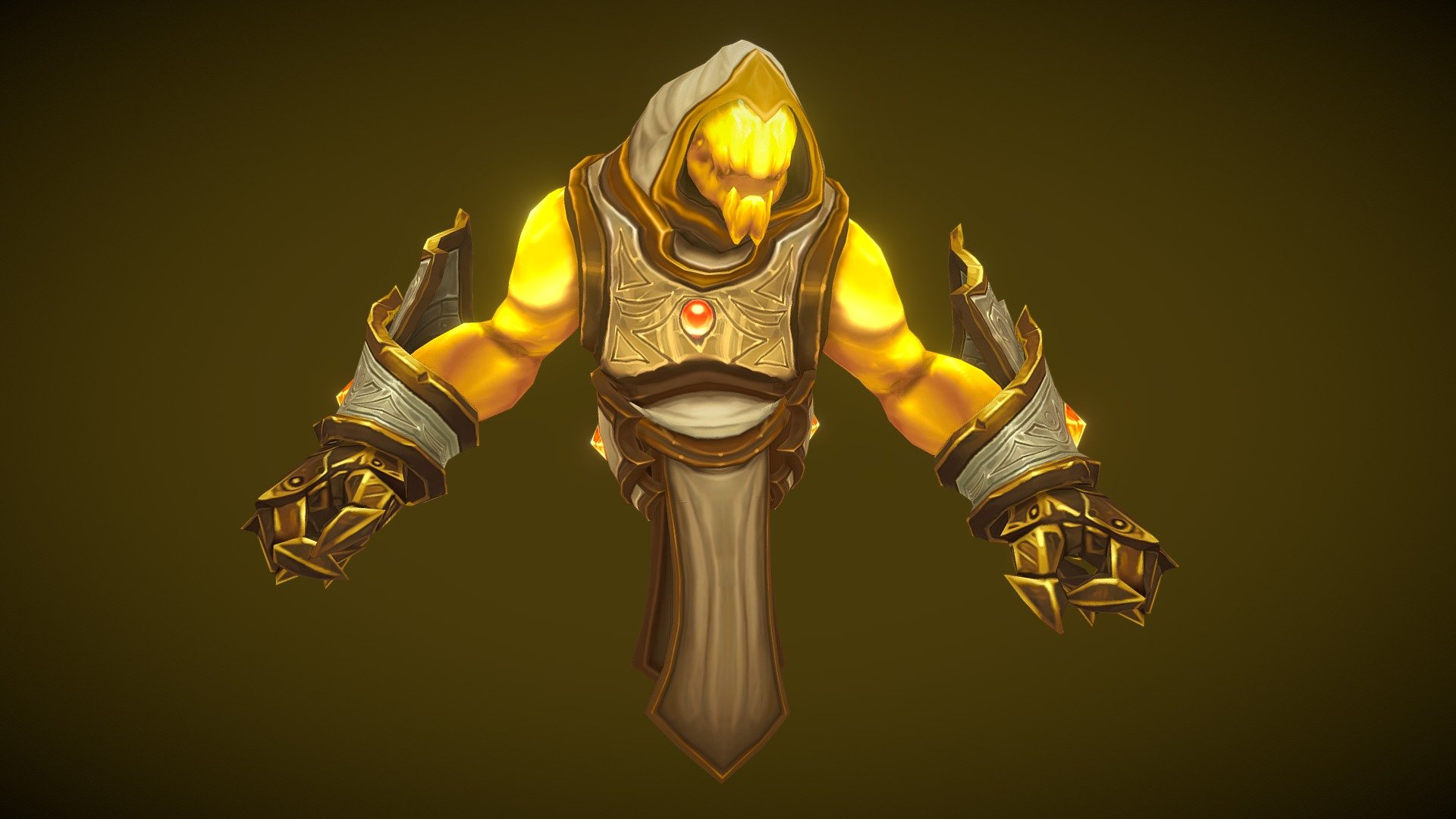 Stylized Fantasy Holy Elemental 3d model