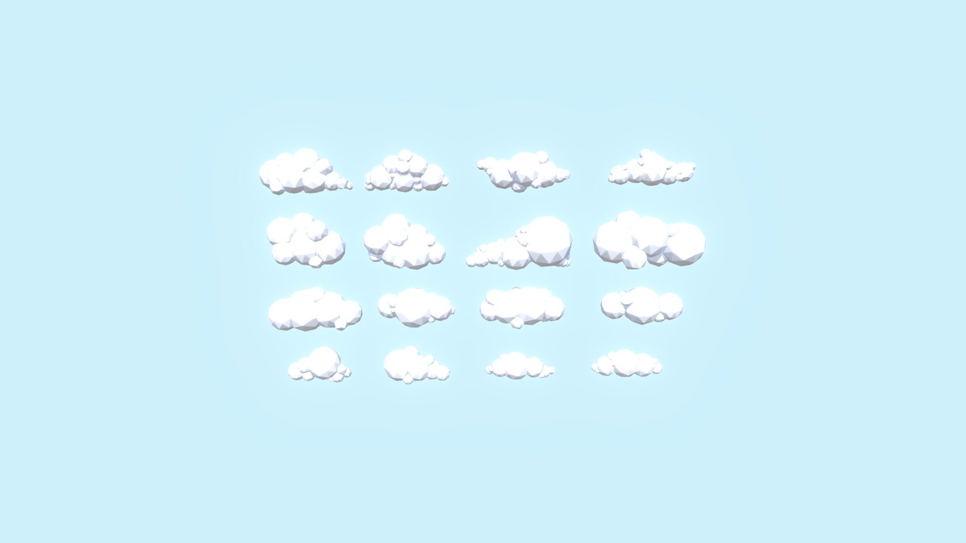 LowPoly Clouds 3d model