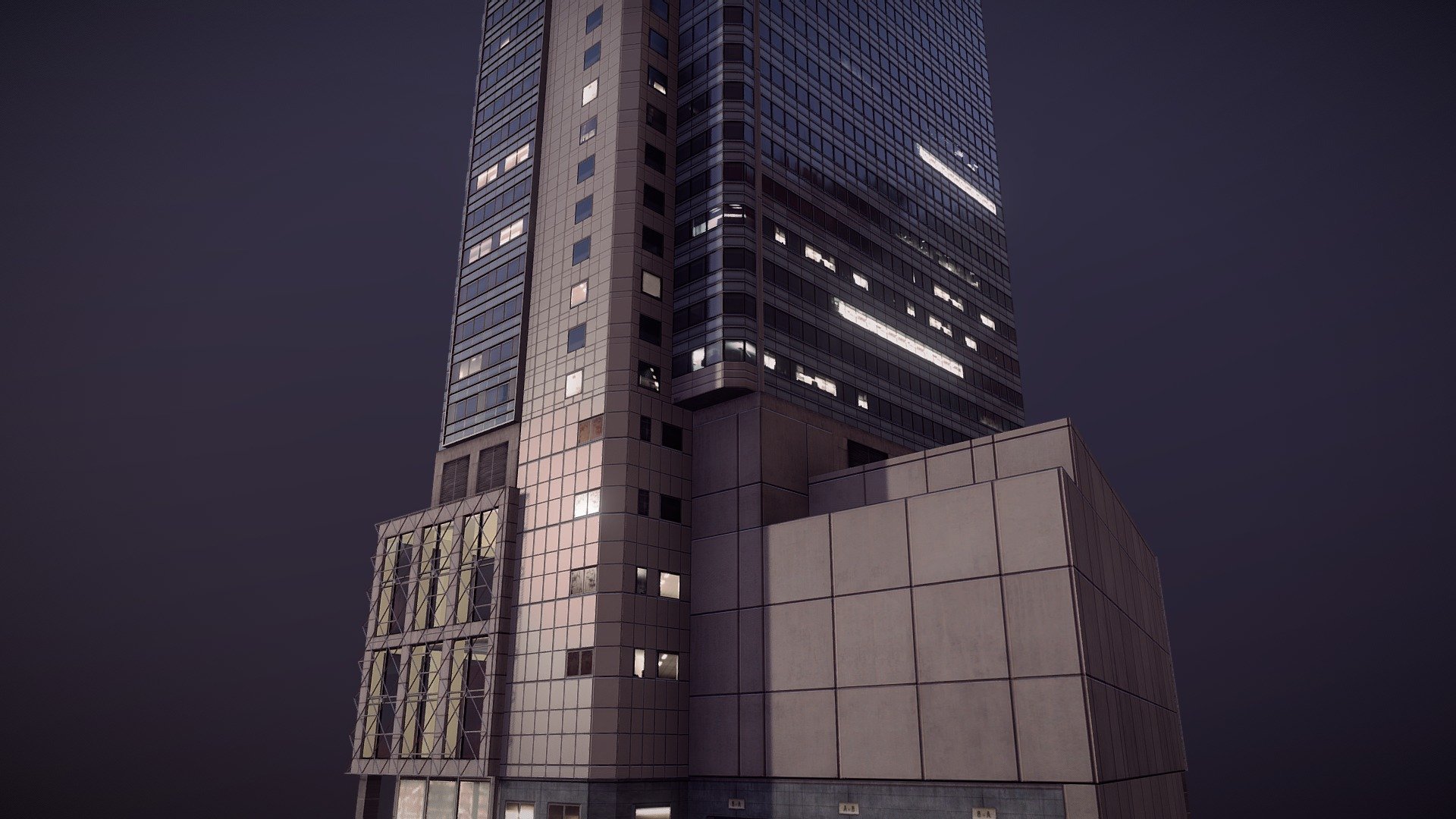 Singapore Office Skyscraper 3d model