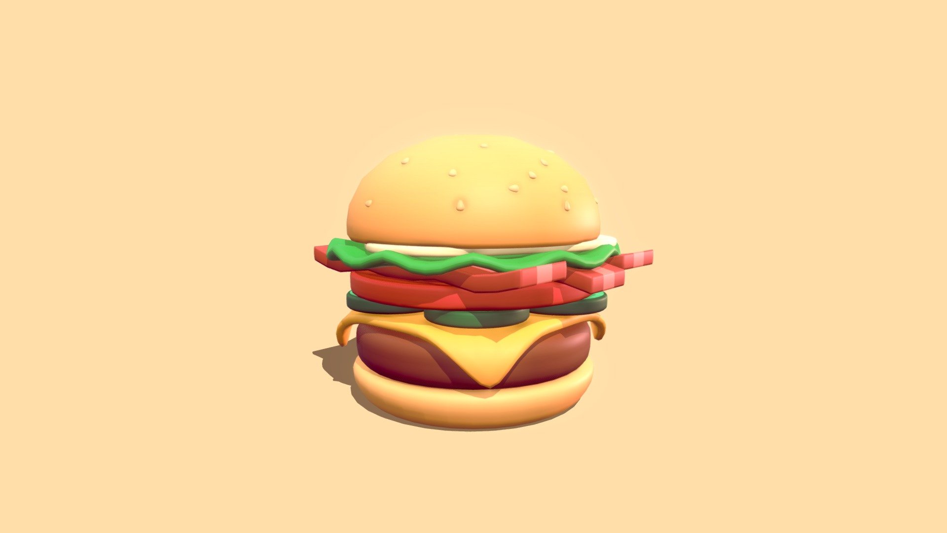 Cheese Burger 3d model