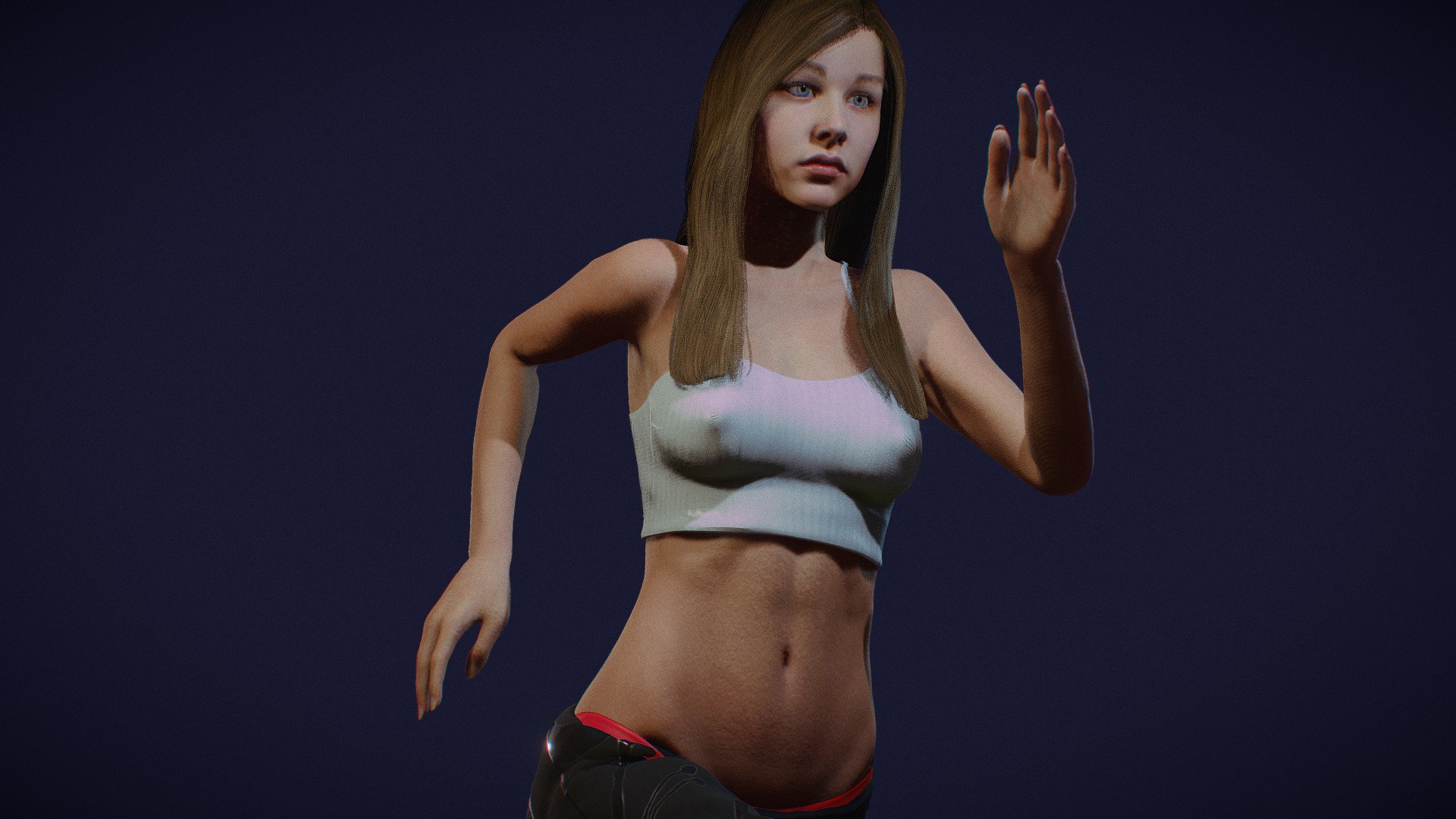 Girl Running 3d model