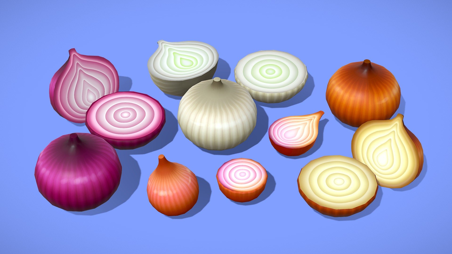 Cartoon Onion Patch 3d model