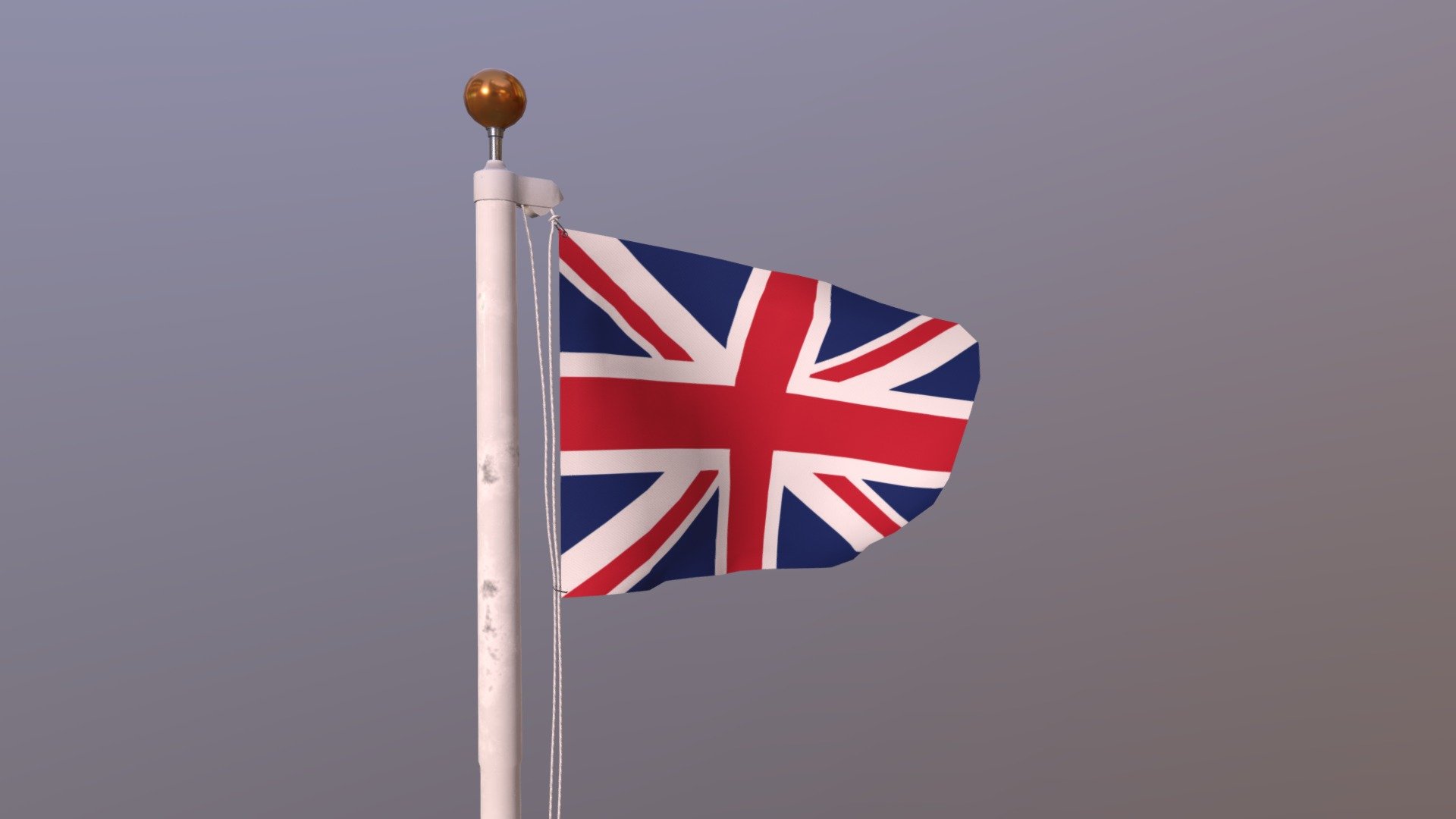 Flag of United Kingdom (animated) 3d model