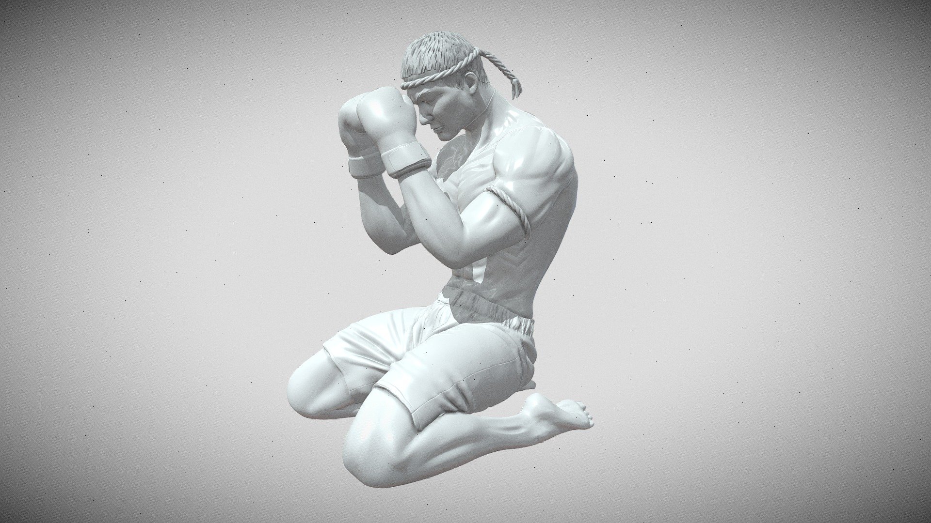 muay thai fighter 3d model