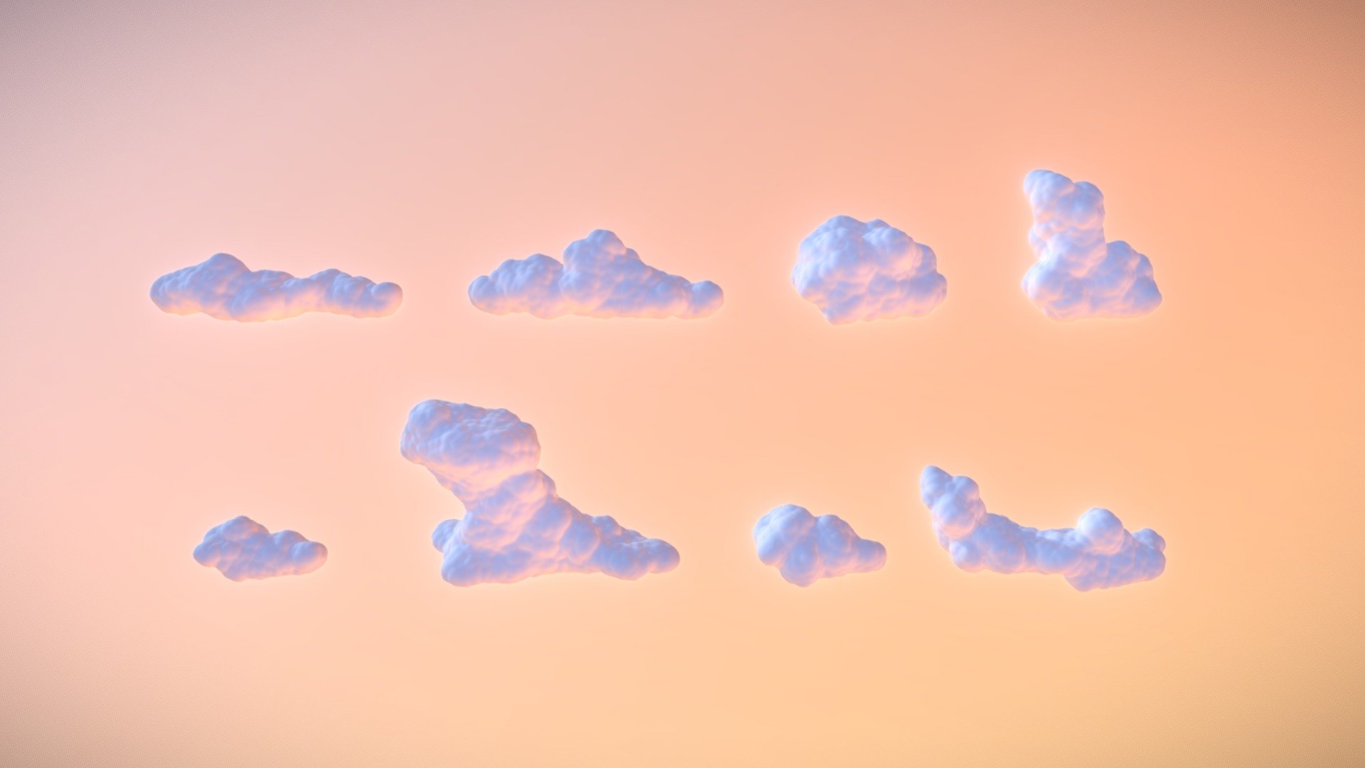 Clouds Pack 3d model