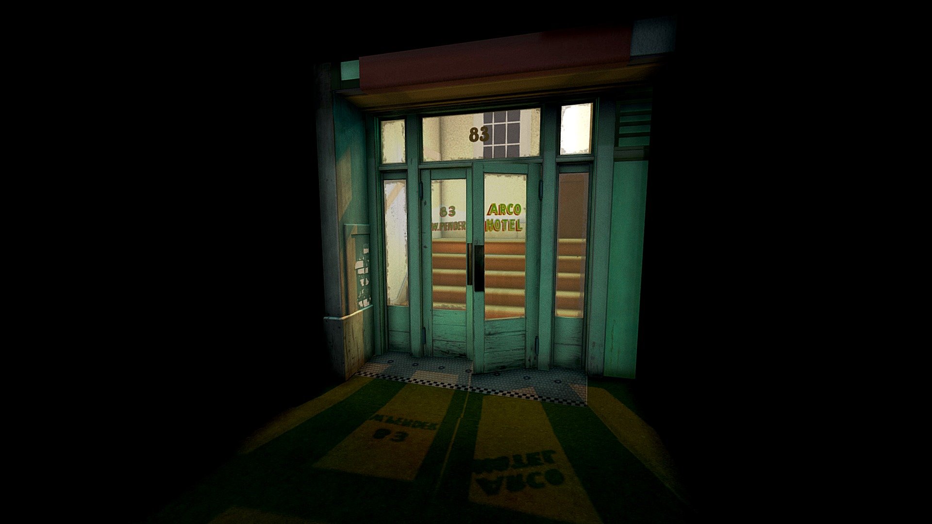 hotel entrance 3d model