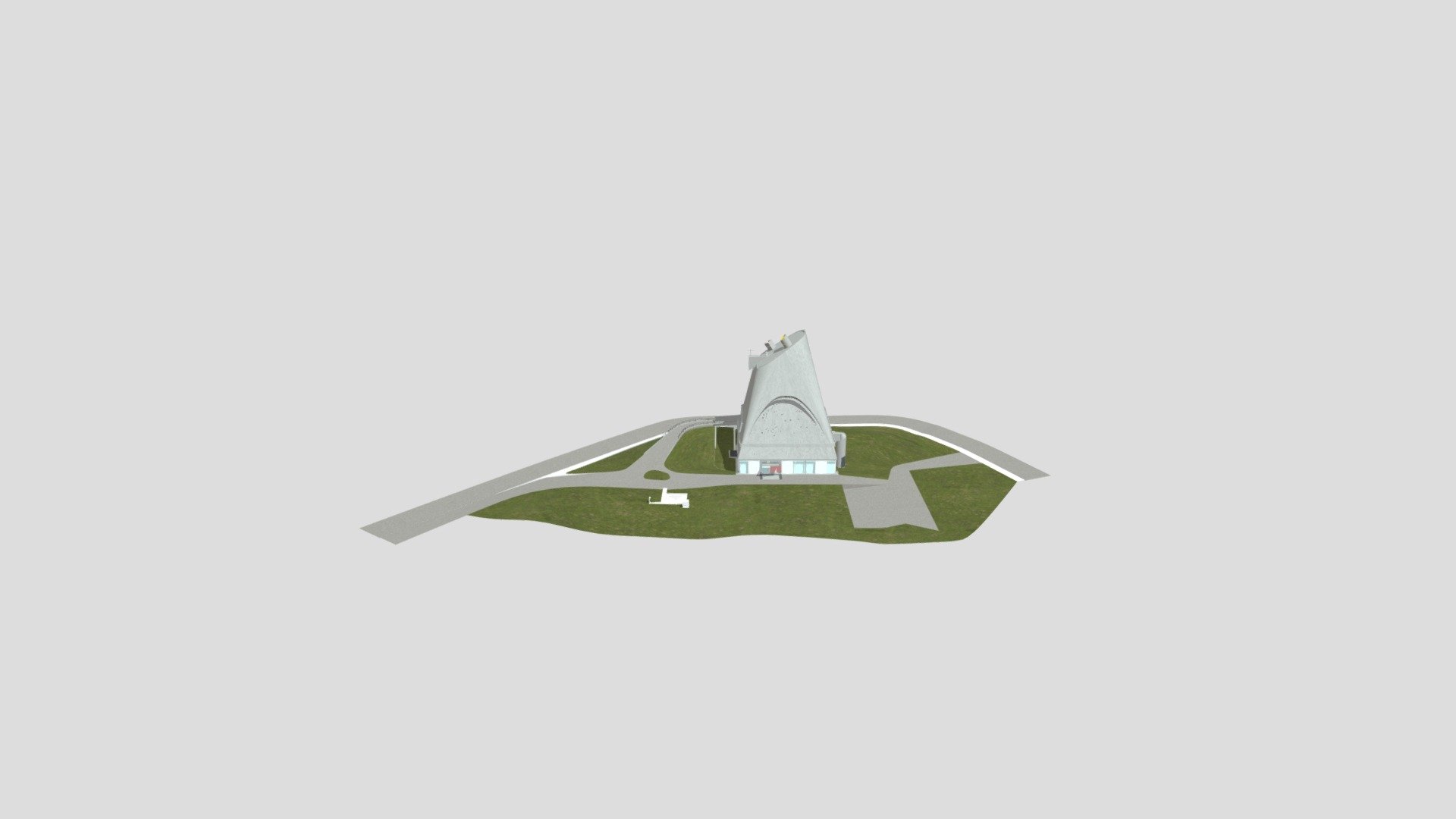 Saint Pierre Firminy_ Le Corbusier 3d model