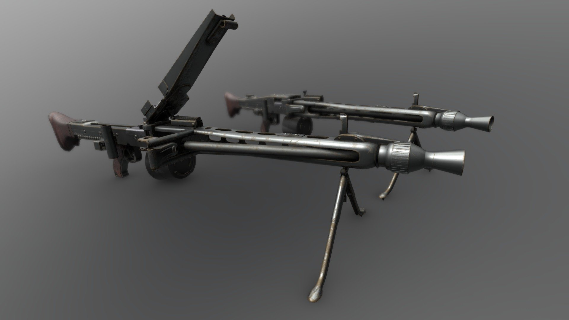 German Medium Machine Gun 3d model