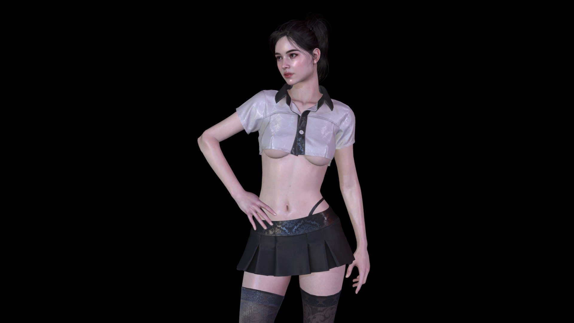 Seethrough SummerUniform 3d model