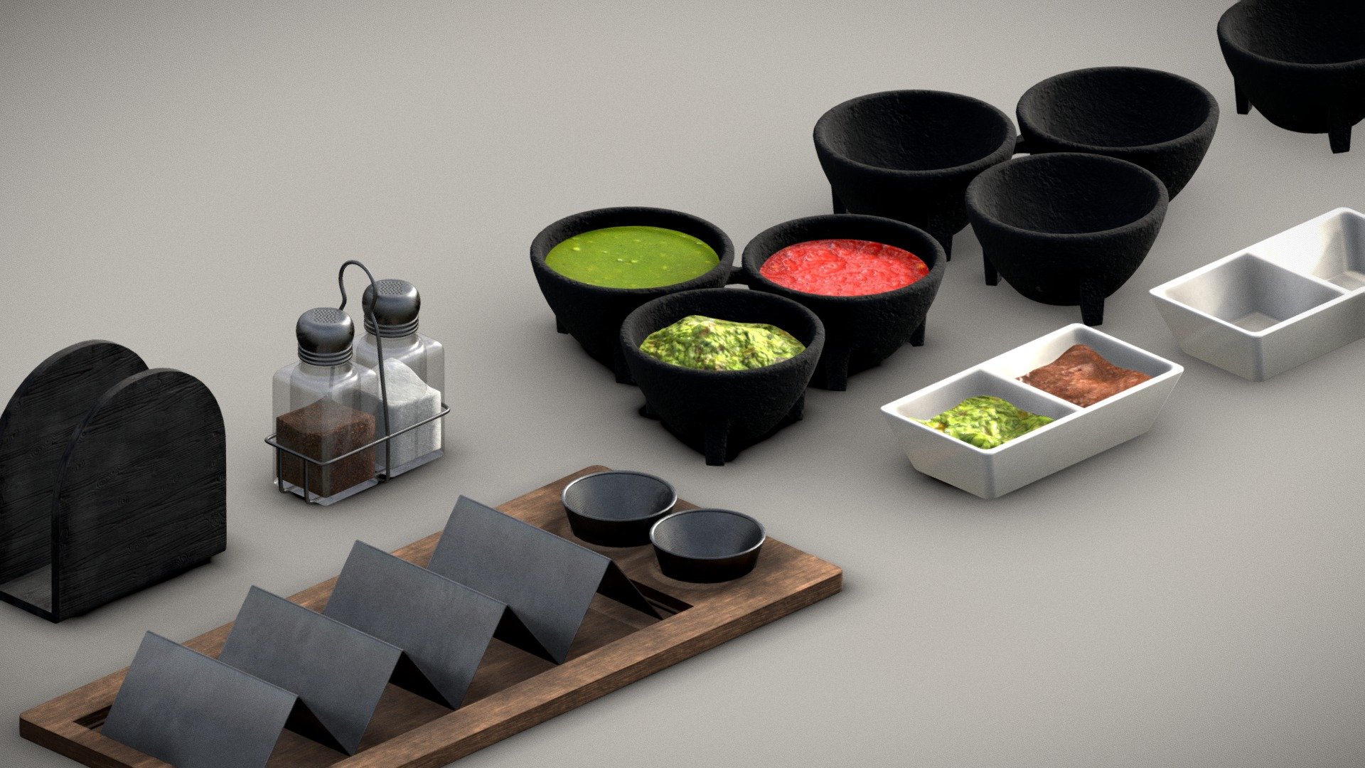 Restaurant Props 3d model