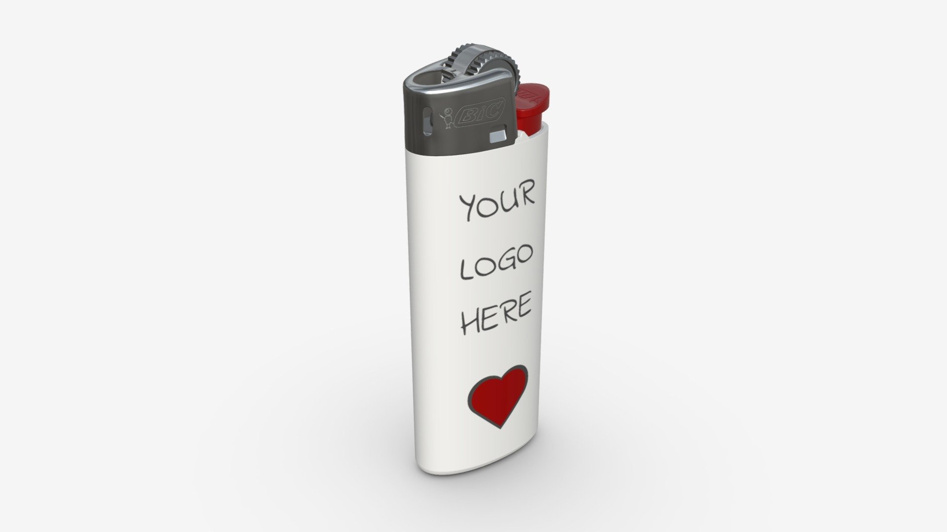 BIC classic lighter mini mockup 3d model