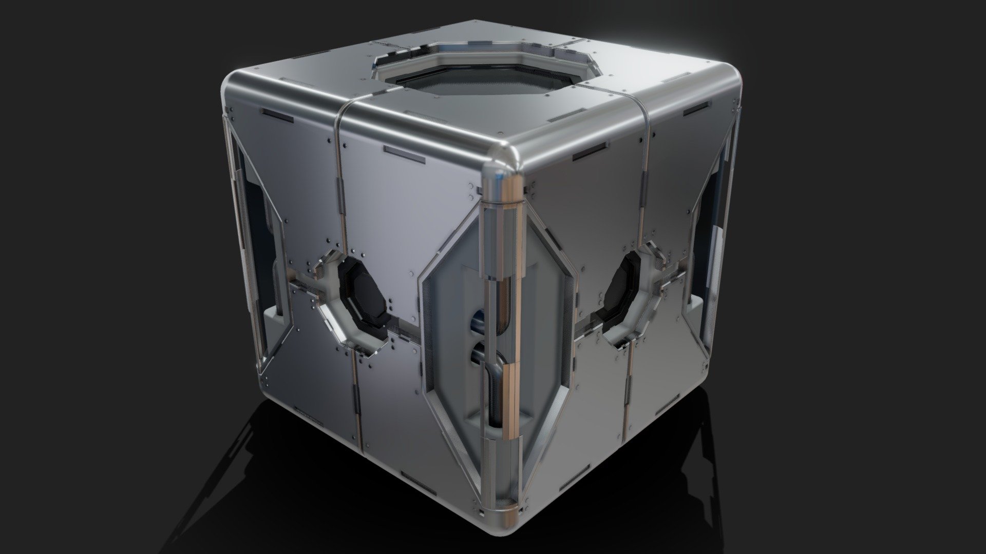 Scifi Cube 4 3d model