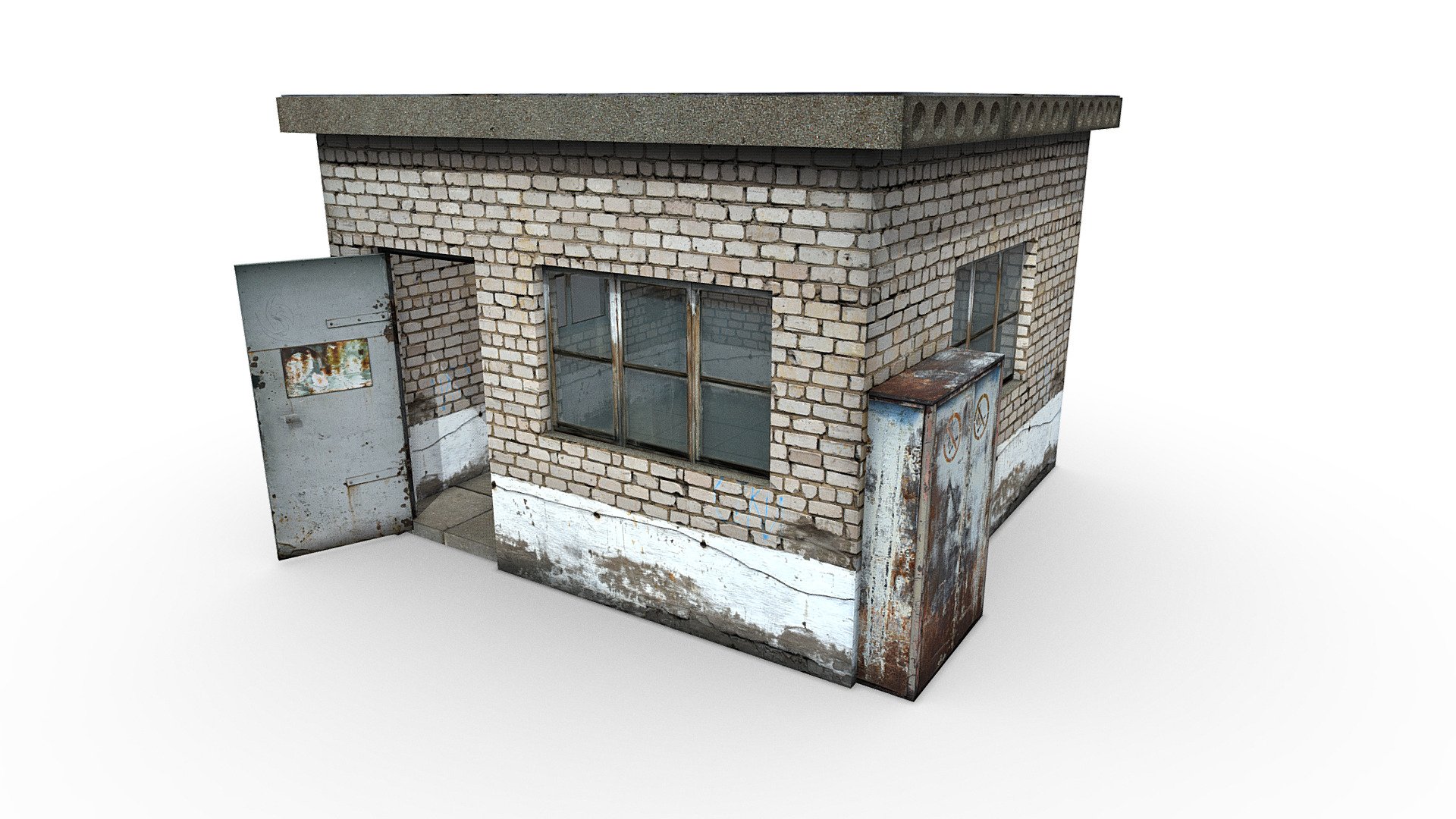 Old booth 3d model