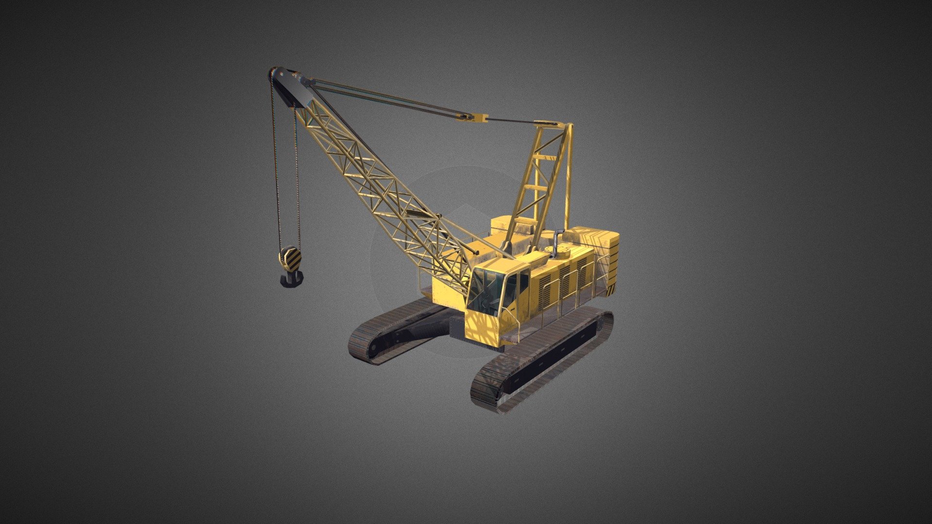 Crawler crane 02 3d model