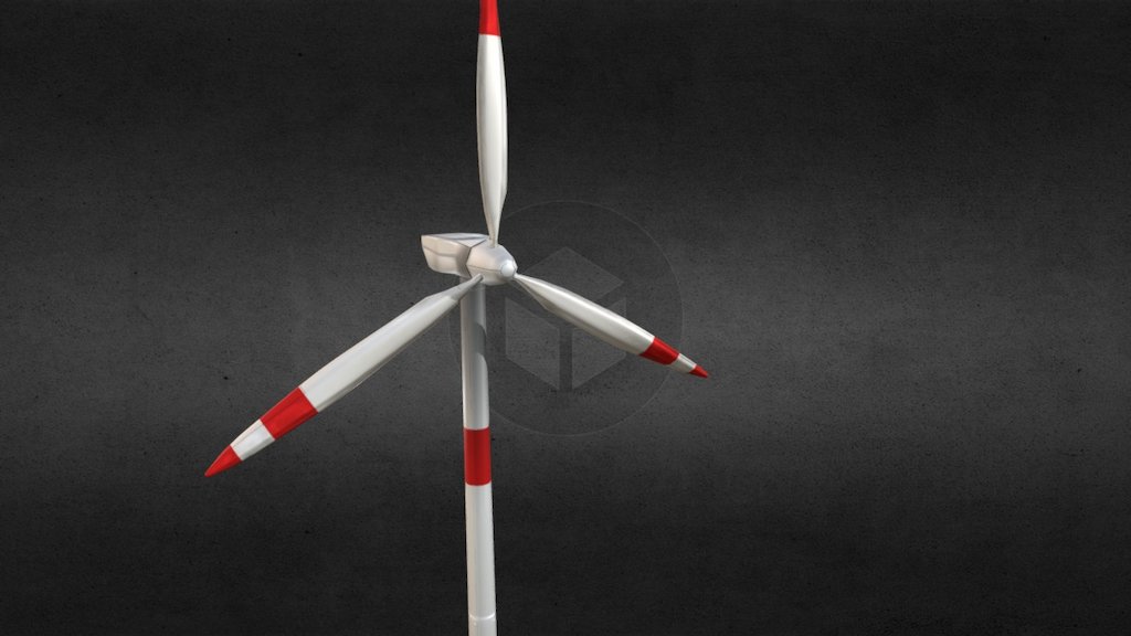 Modern Wind Turbine (Game Asset) 3d model