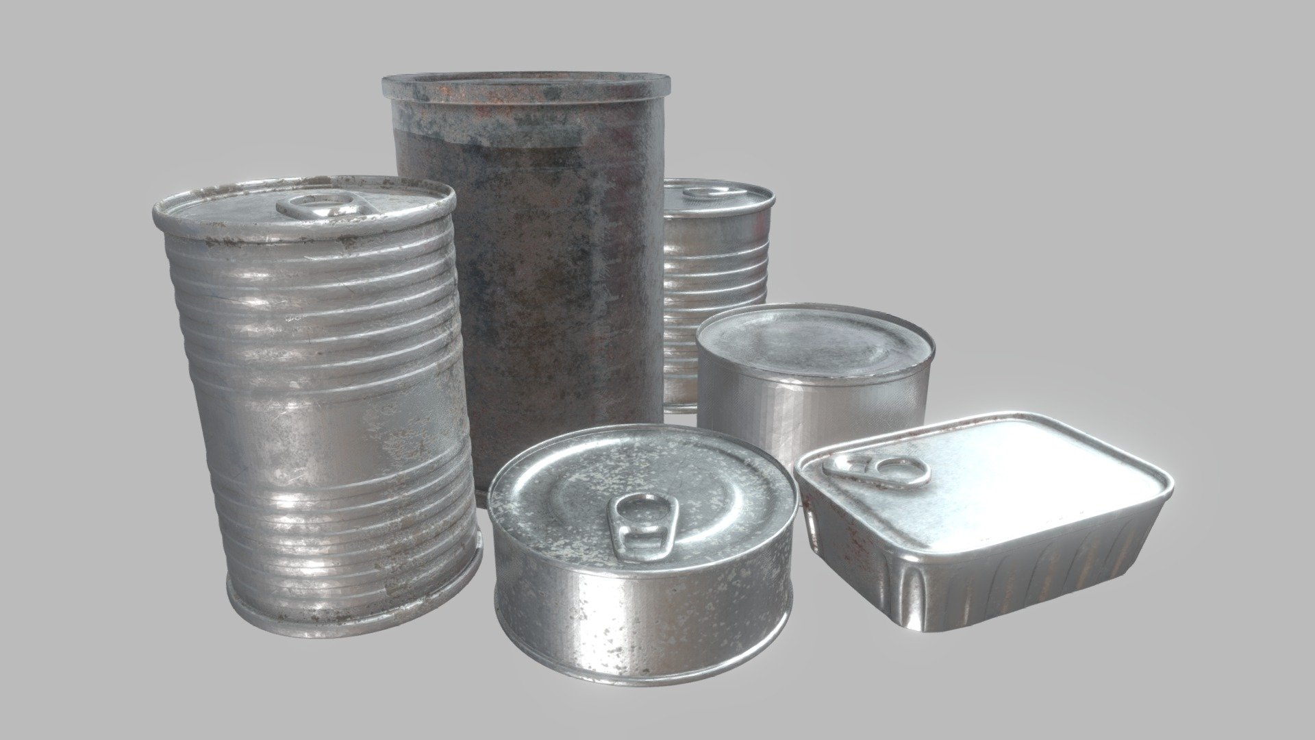 Food Cans 3d model