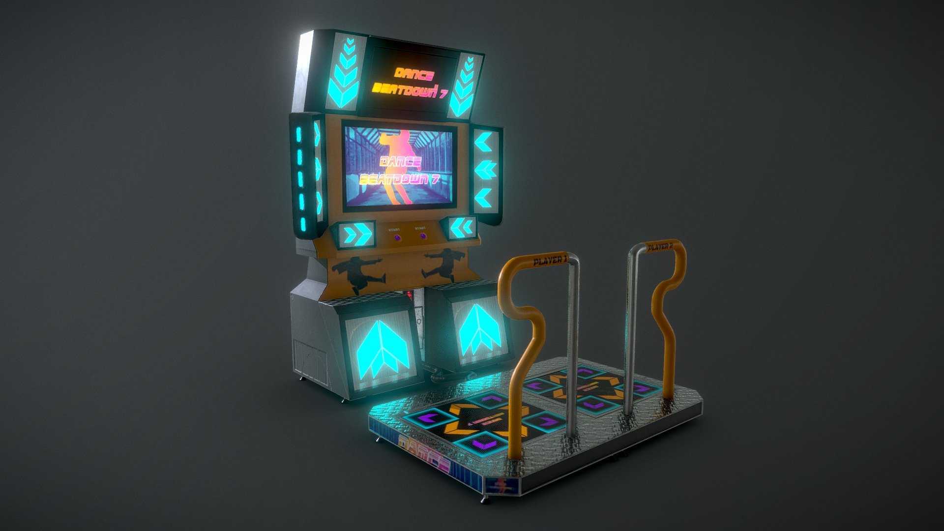 Dance Arcade Machine 3d model