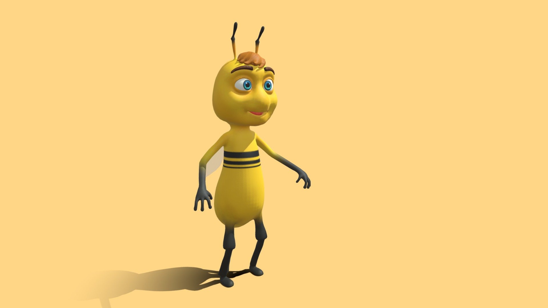 cartoon bee 3d model