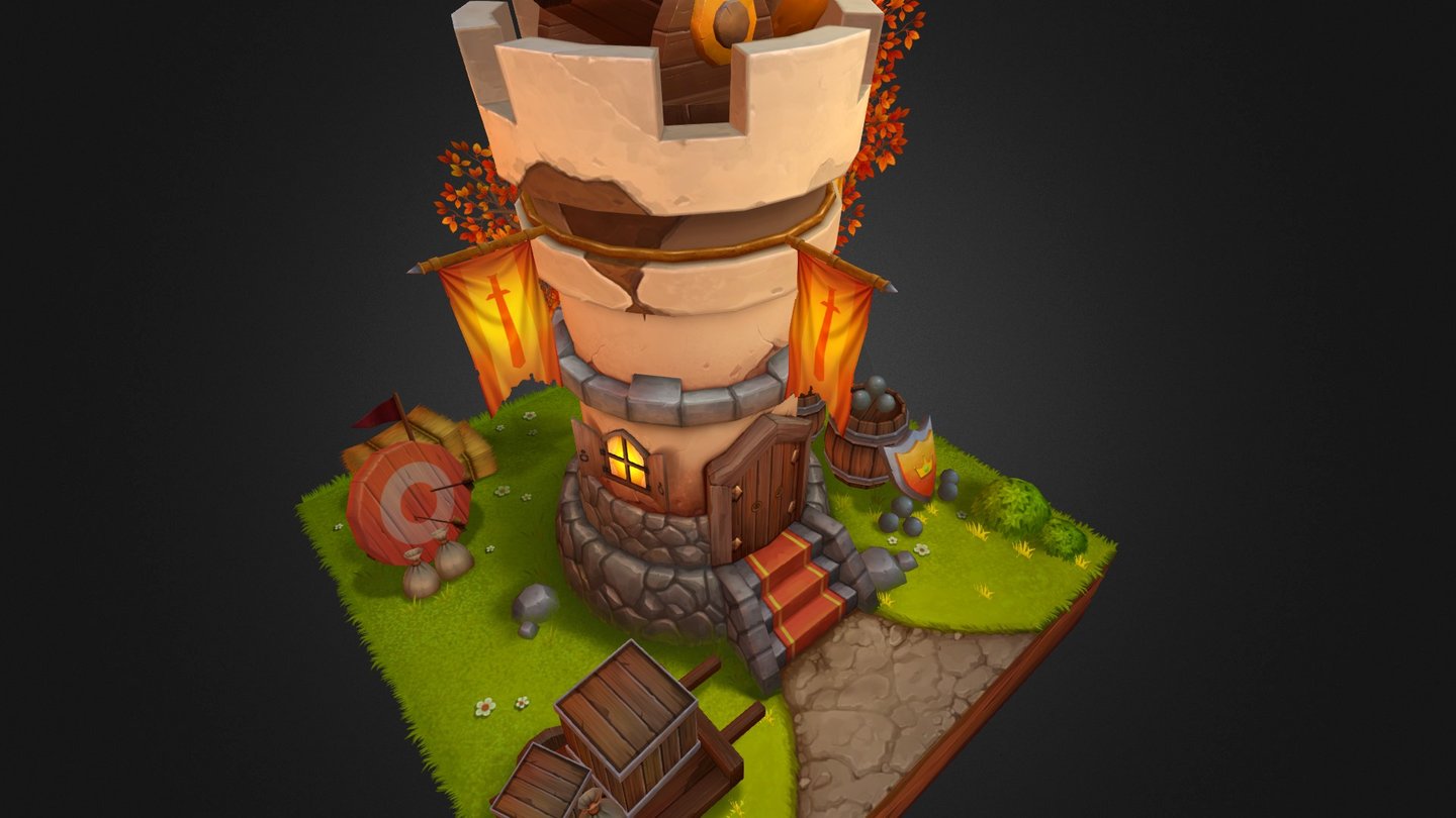 cannon castle 3d model